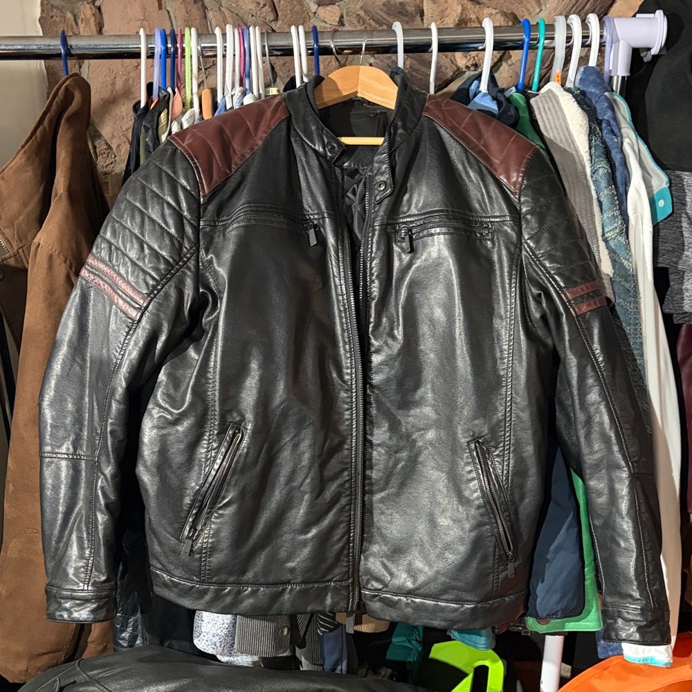 Point Zero Black and Brown Bomber Jacket